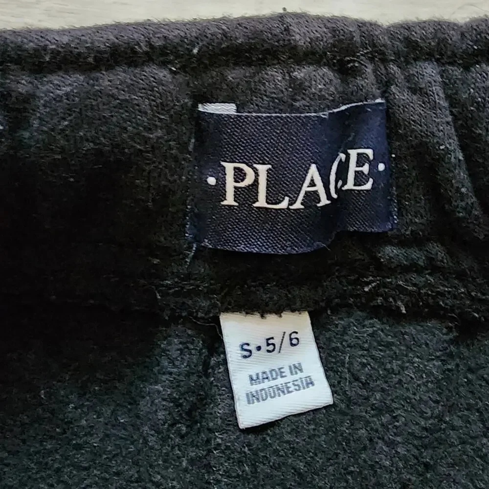 The Children's Place Boy's Black Casual Ankle Loungewear Sweatpants Small S 5/6
